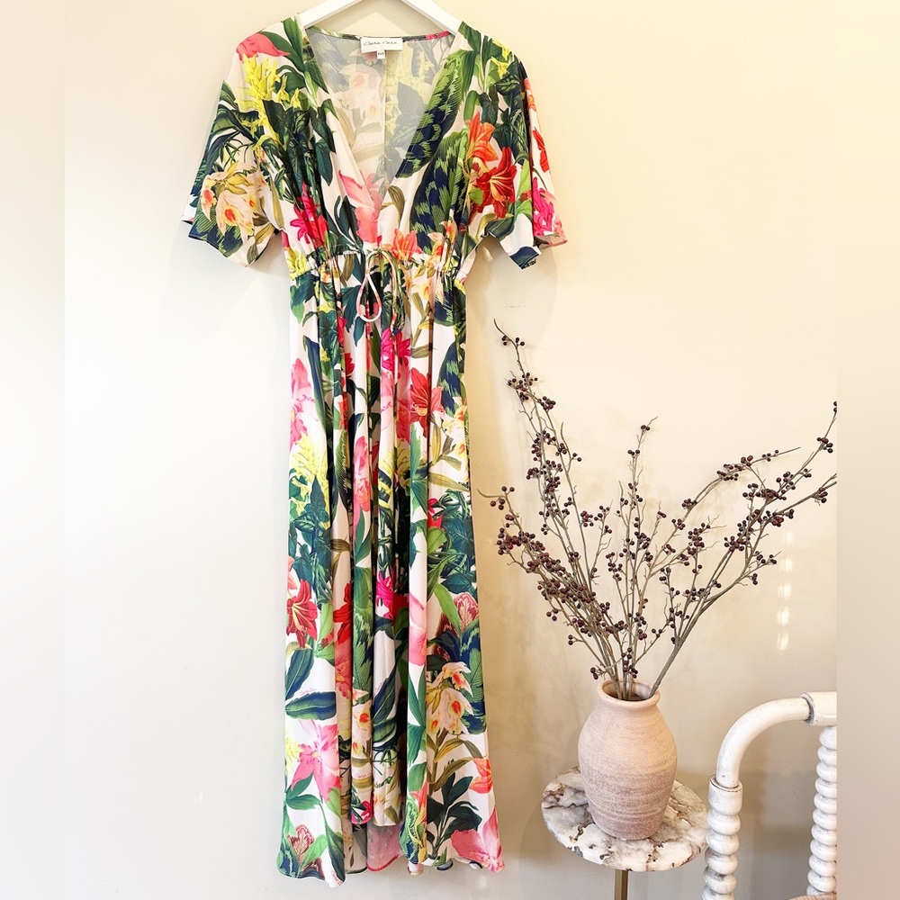 Cara Cara Drawstring Floral Dress (Size XS/S)